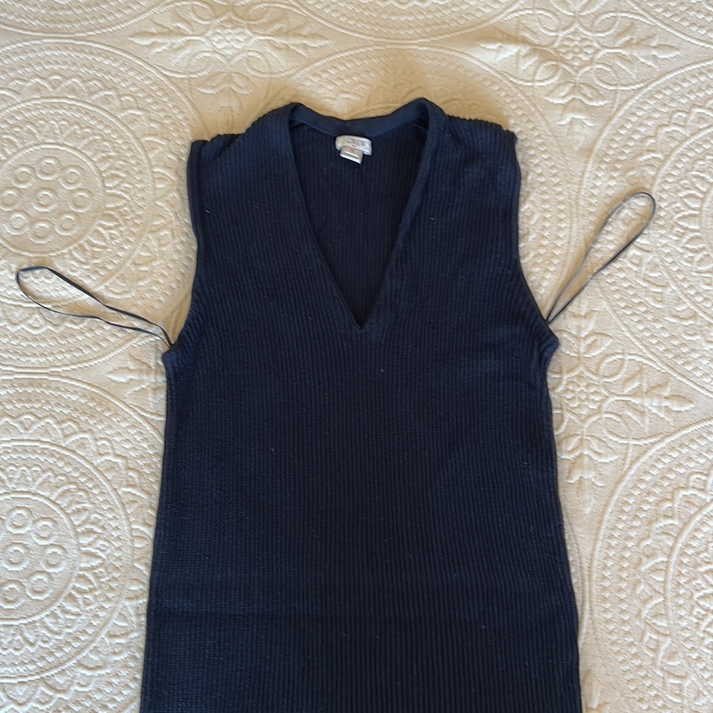 J. Crew ribbed knit cotton sleeveless sweater dress, size S